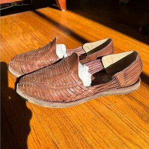 Chamula Cancun Huaraches in Cognac